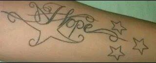 photo tatouage hope